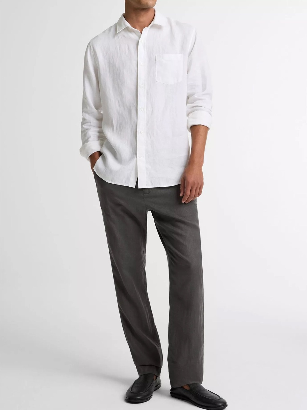 Men’s Vince Linen Button Down Shirt